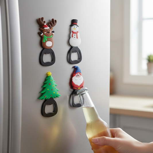 Bottle Opener - Fridge Magnet Christmas
