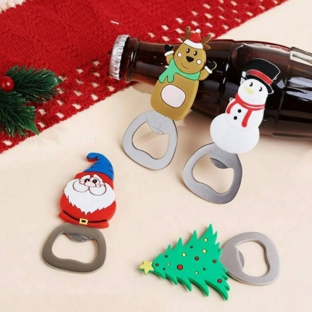 Bottle Opener - Fridge Magnet Christmas