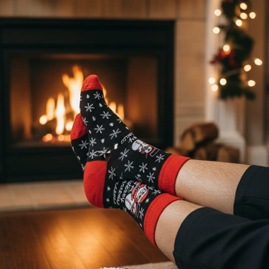 Santa and Snowman Christmas Socks