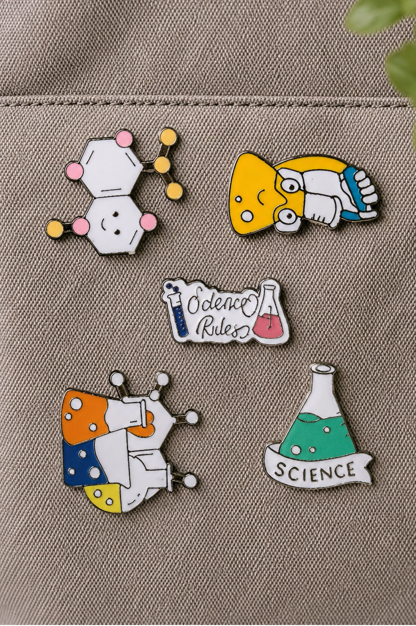 Science Pins Set of 5