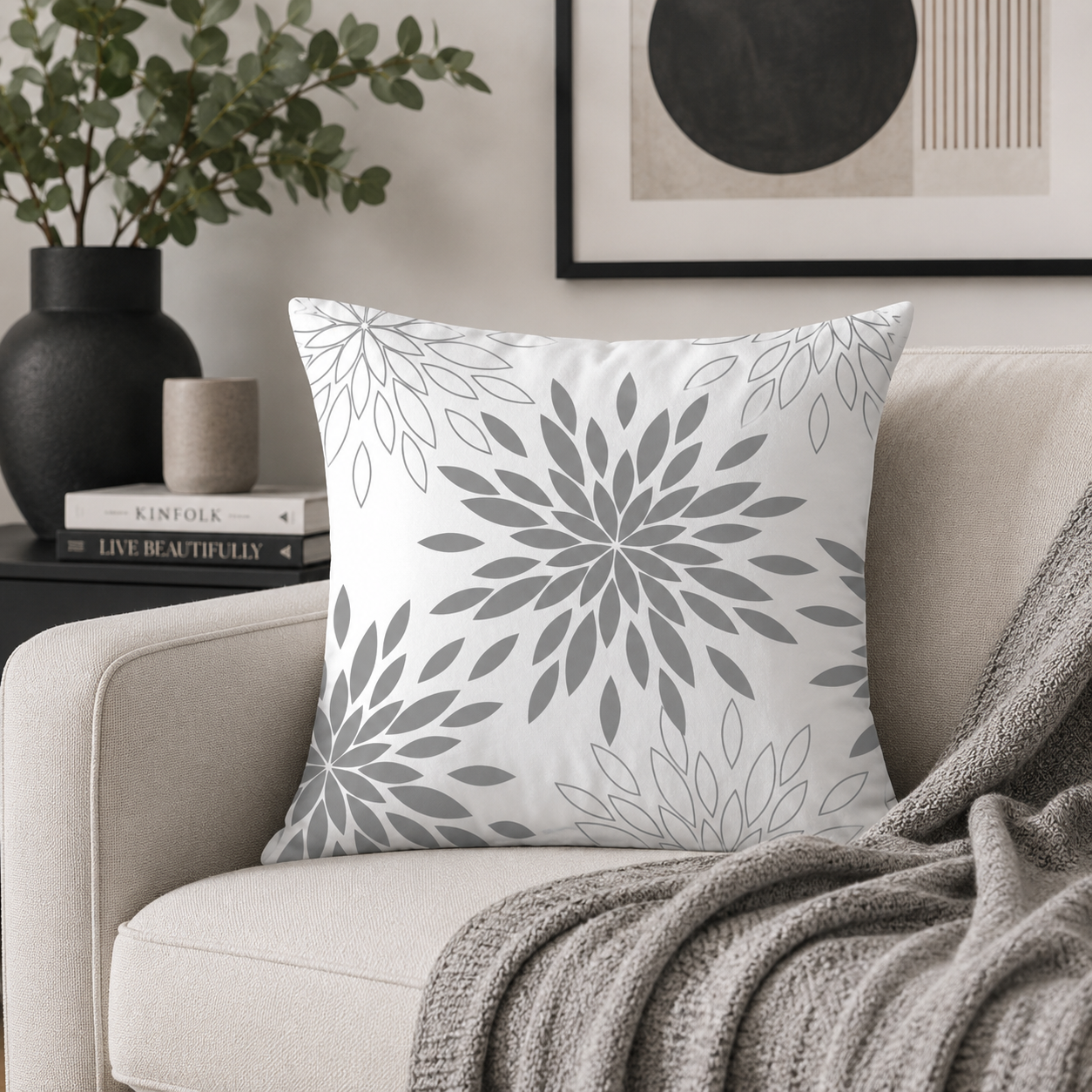 Modern Grey Decorative Cushion Covers