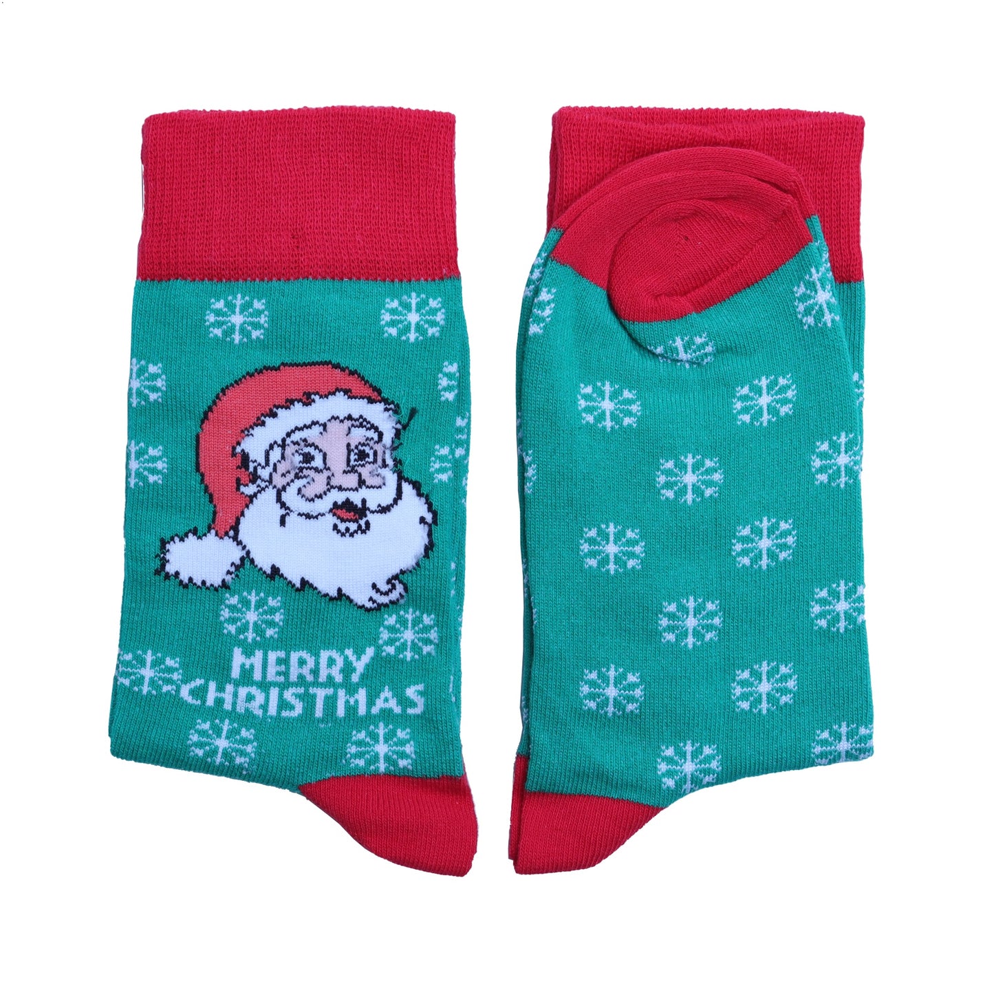 Santa's Head Christmas Socks