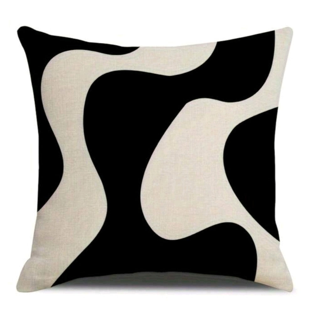 Minimalist Beige & Black Pillow Covers