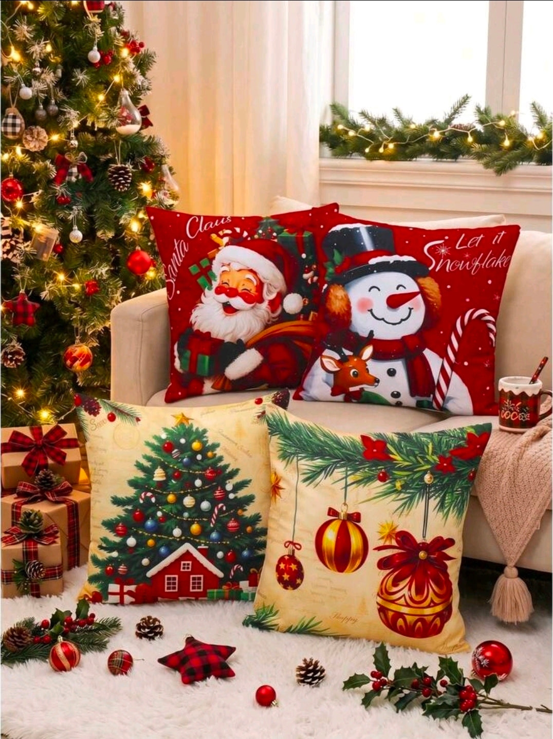 Christmas Printed Cushion Covers