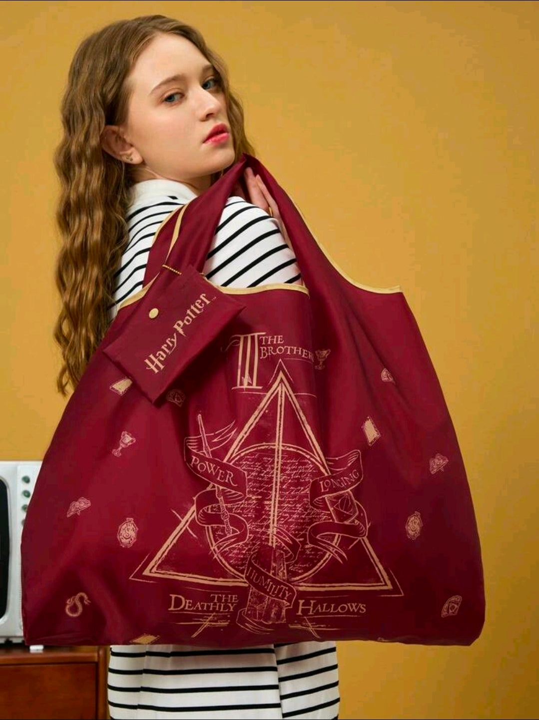 Harry Potter Foldable Polyester Shopping Bag with Pouch