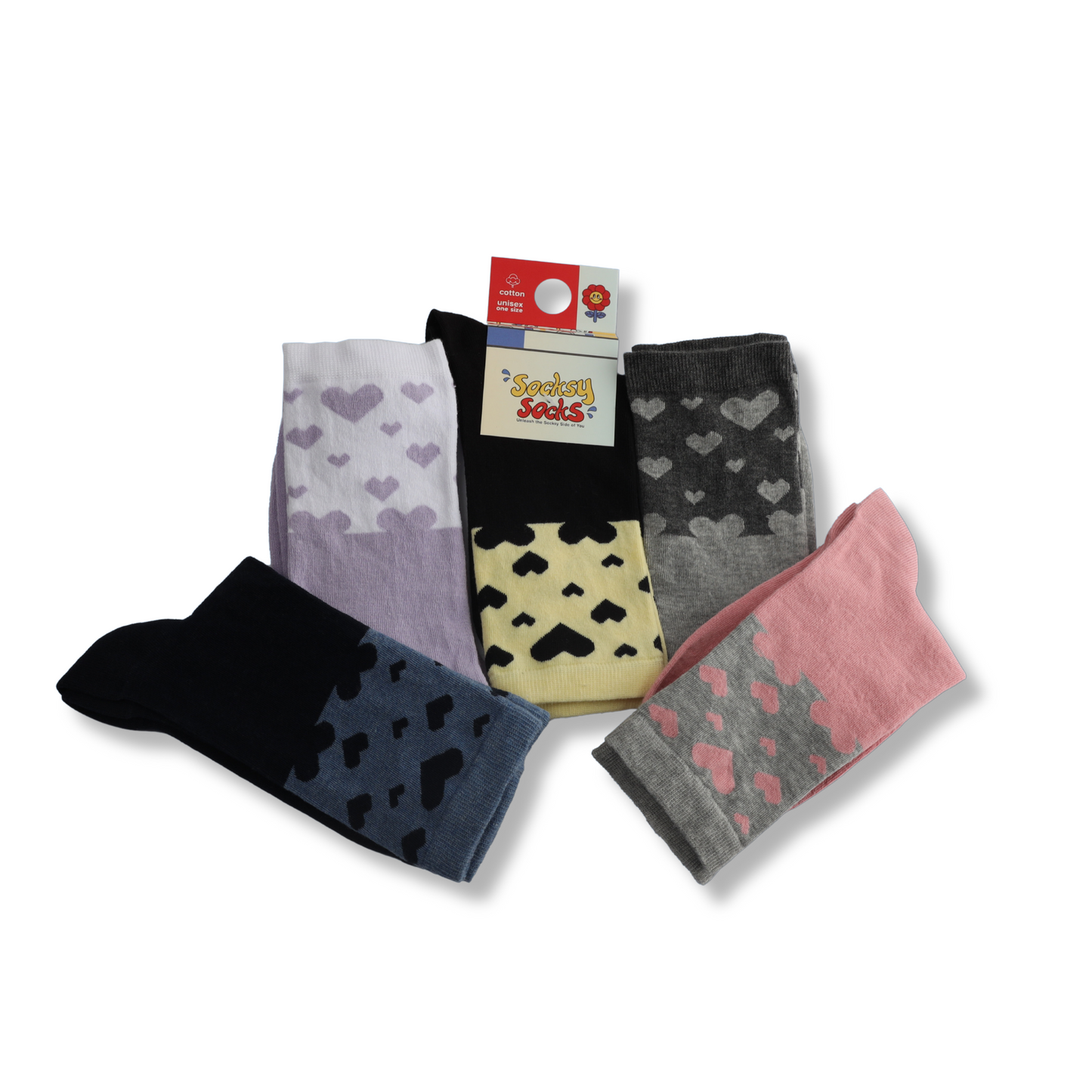 Women  Long Socks With Hearts