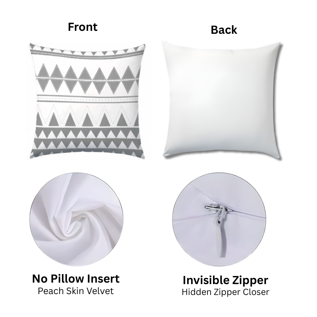 Gray & White "Home" Pillow Covers