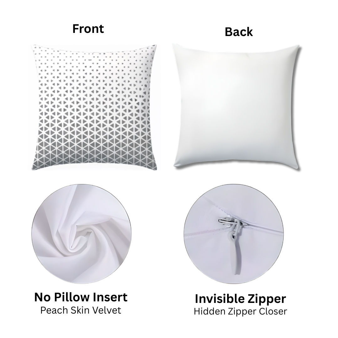 Gray & White "Home" Pillow Covers