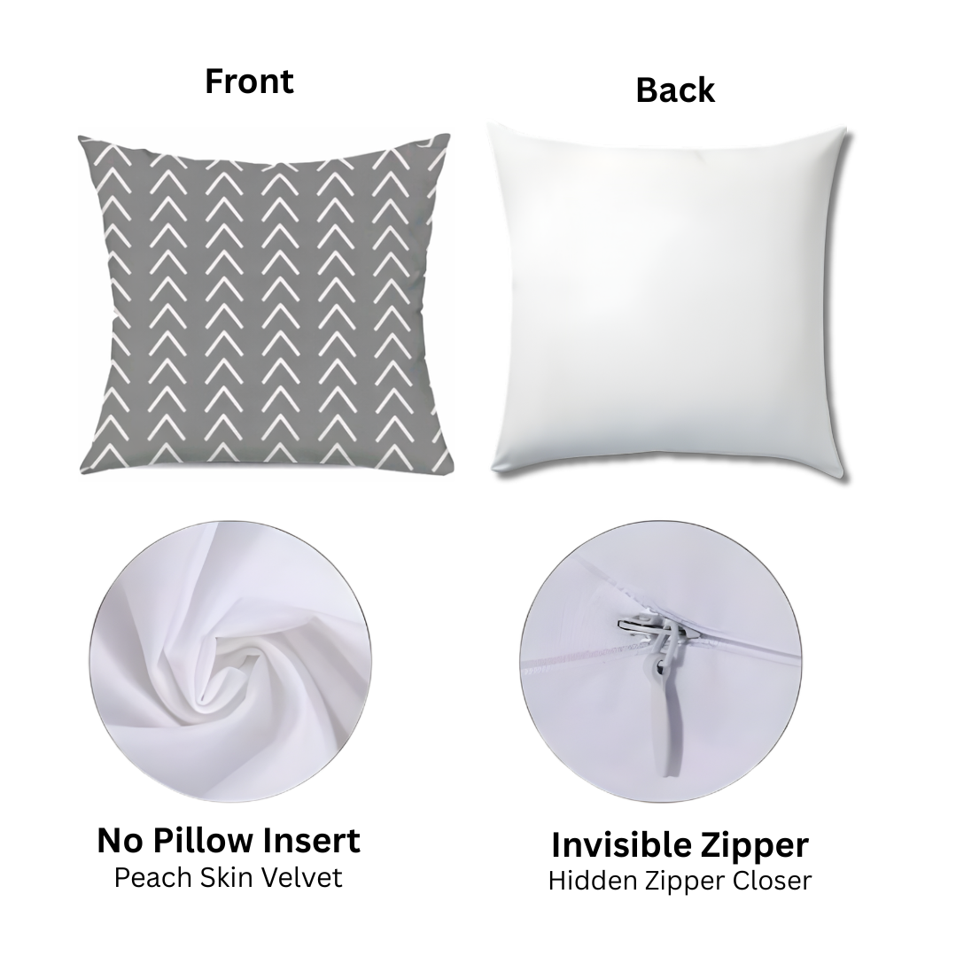 Grey "Home Sweet Home" Pillow Covers