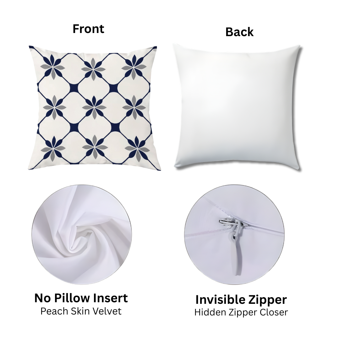 Geometric Floral Pattern Pillow Covers
