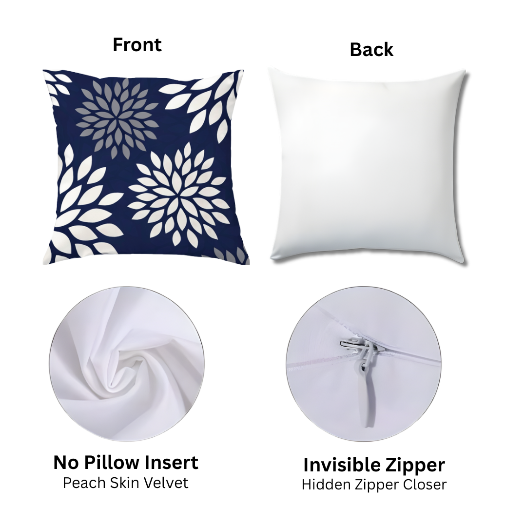 Geometric Floral Pattern Pillow Covers