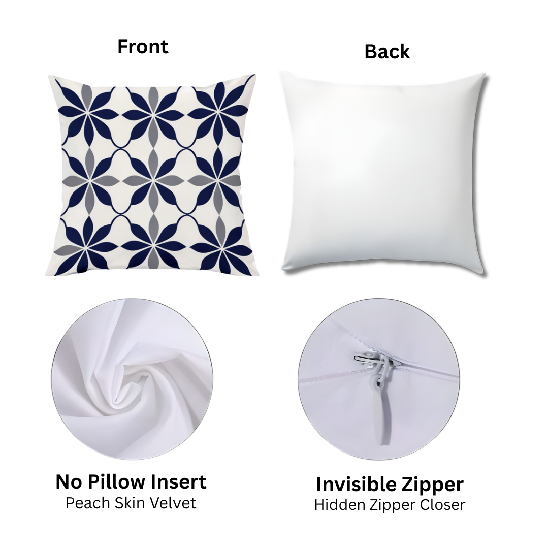 Geometric Floral Pattern Pillow Covers