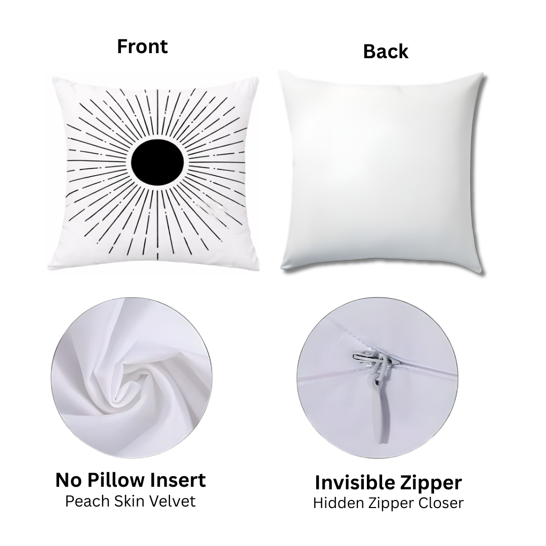 Black & White Arched Line Pillow Covers