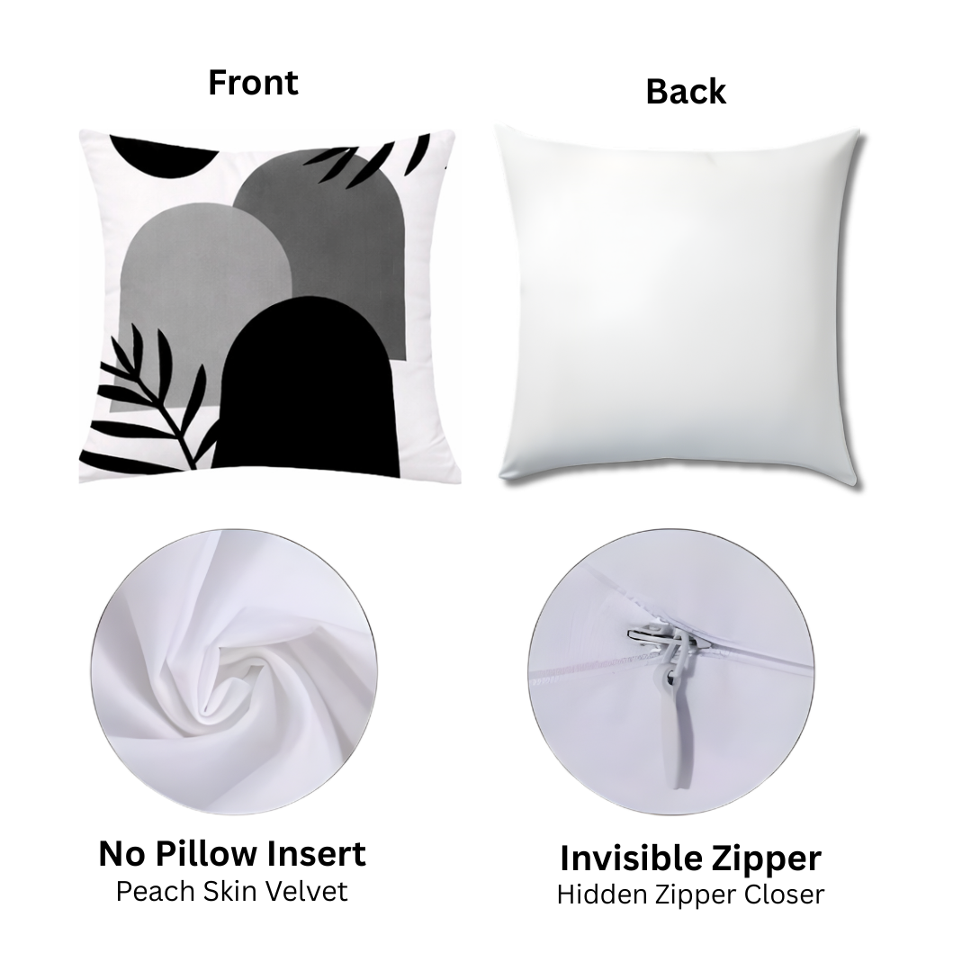 Black & White Arched Line Pillow Covers