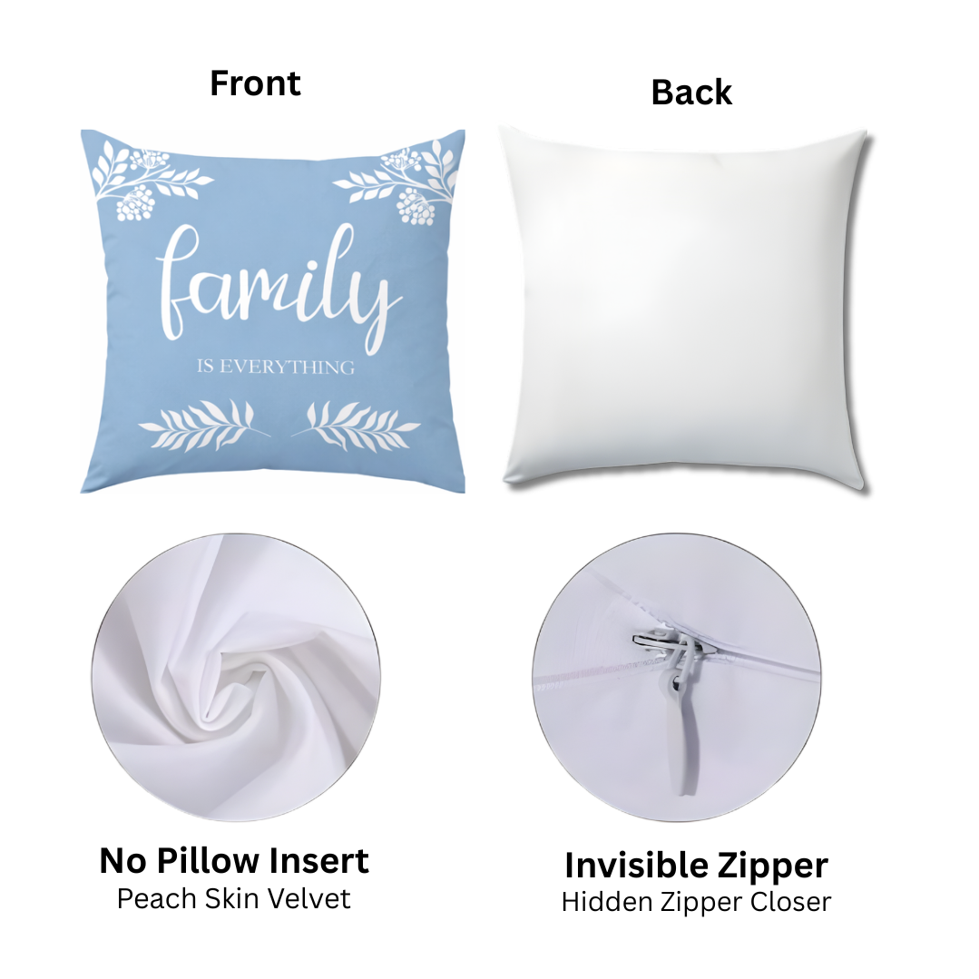 Blue Floral Home Pillow Covers