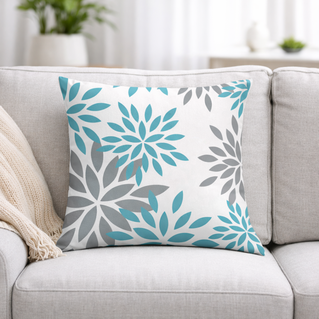 Modern Blue & Grey Decorative Cushion Covers