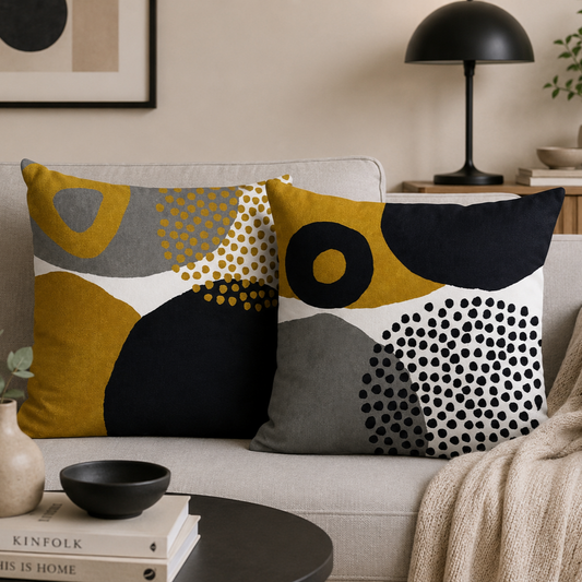 Bohemian Style Abstract Art Pillow Cover