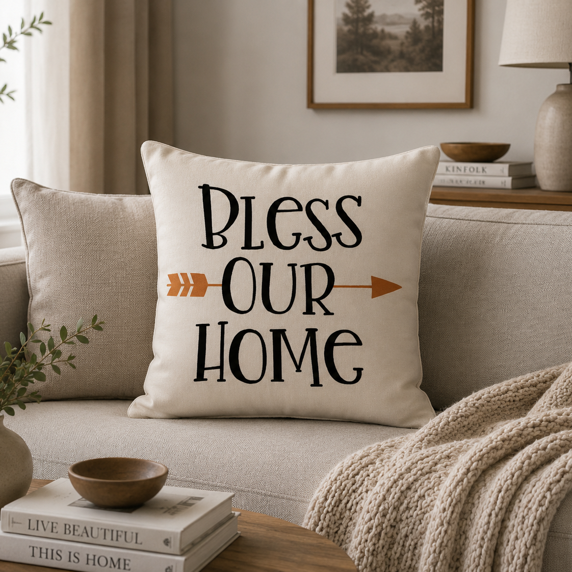 Beige Abstract Geometric Throw Pillow Covers