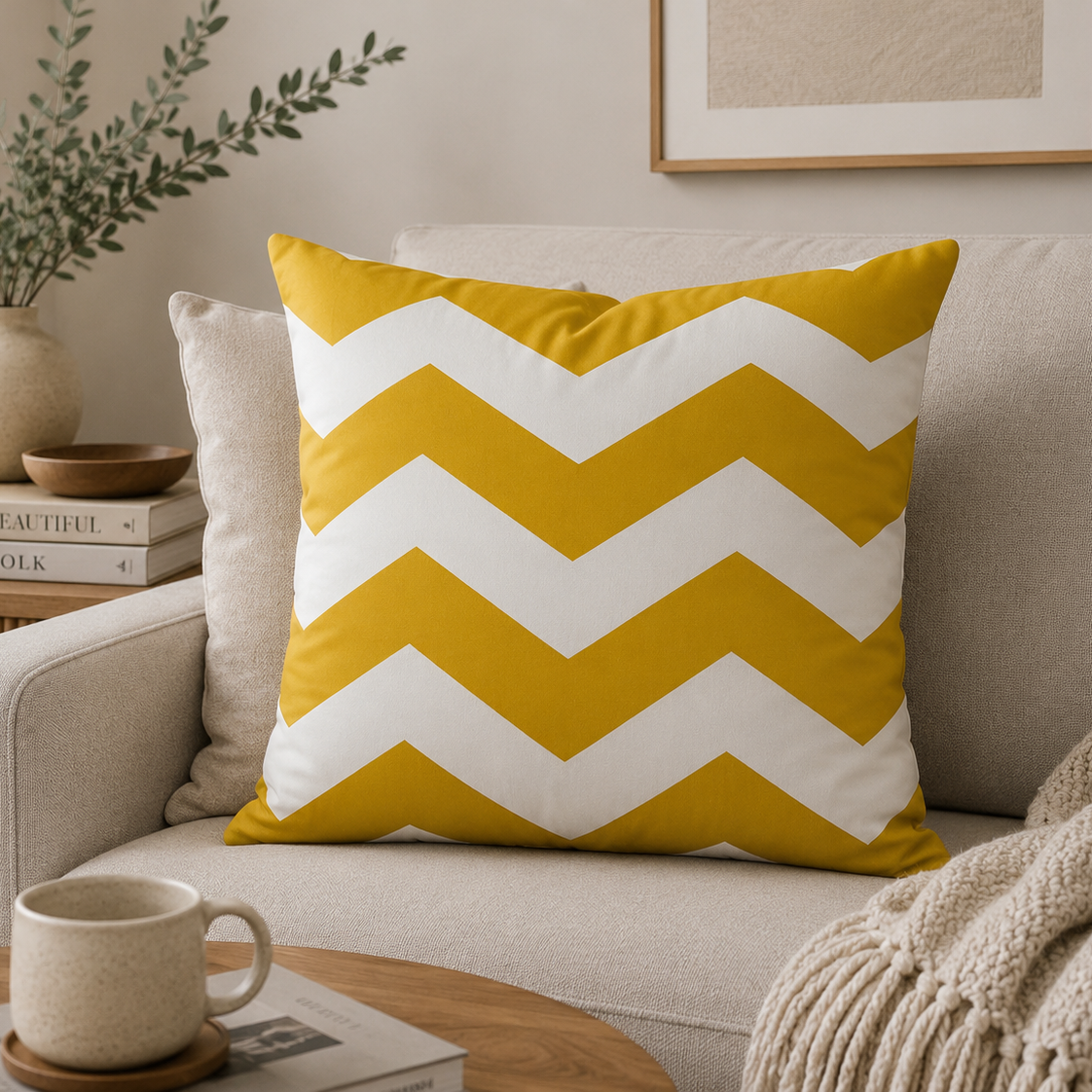 Yellow Modern Decorative Cushion Covers