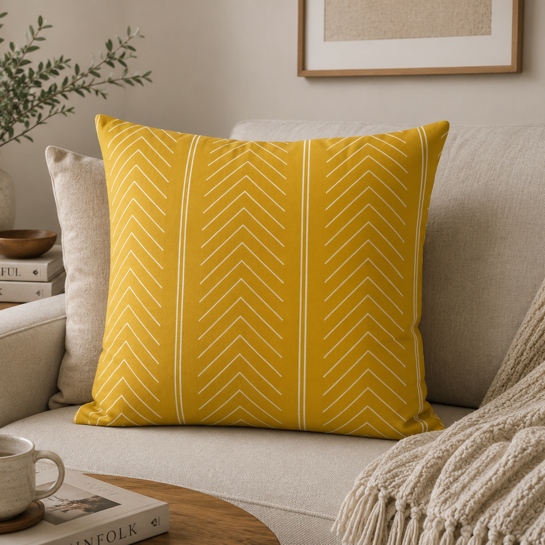 Yellow Modern Decorative Cushion Covers