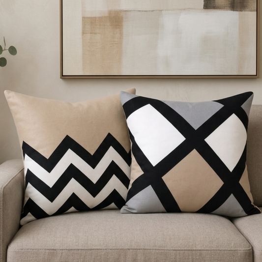 Modern Geometric Cushion Covers Set