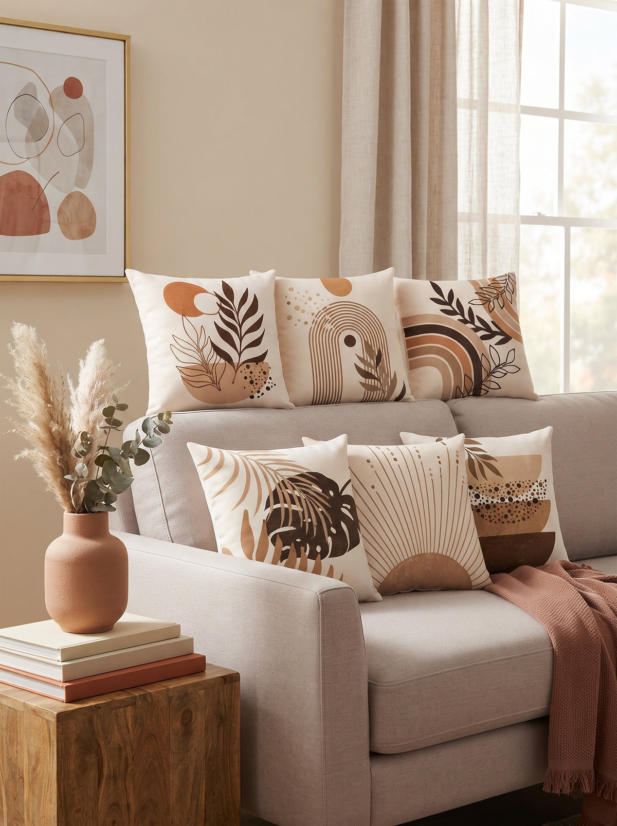 Boho Abstract & Botanical Cushion Covers