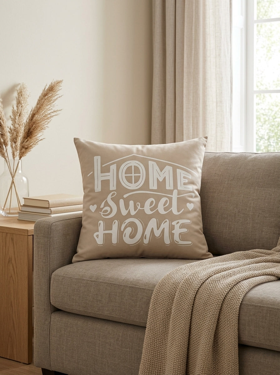 Neutral Geometric & Typographic Cushion Covers
