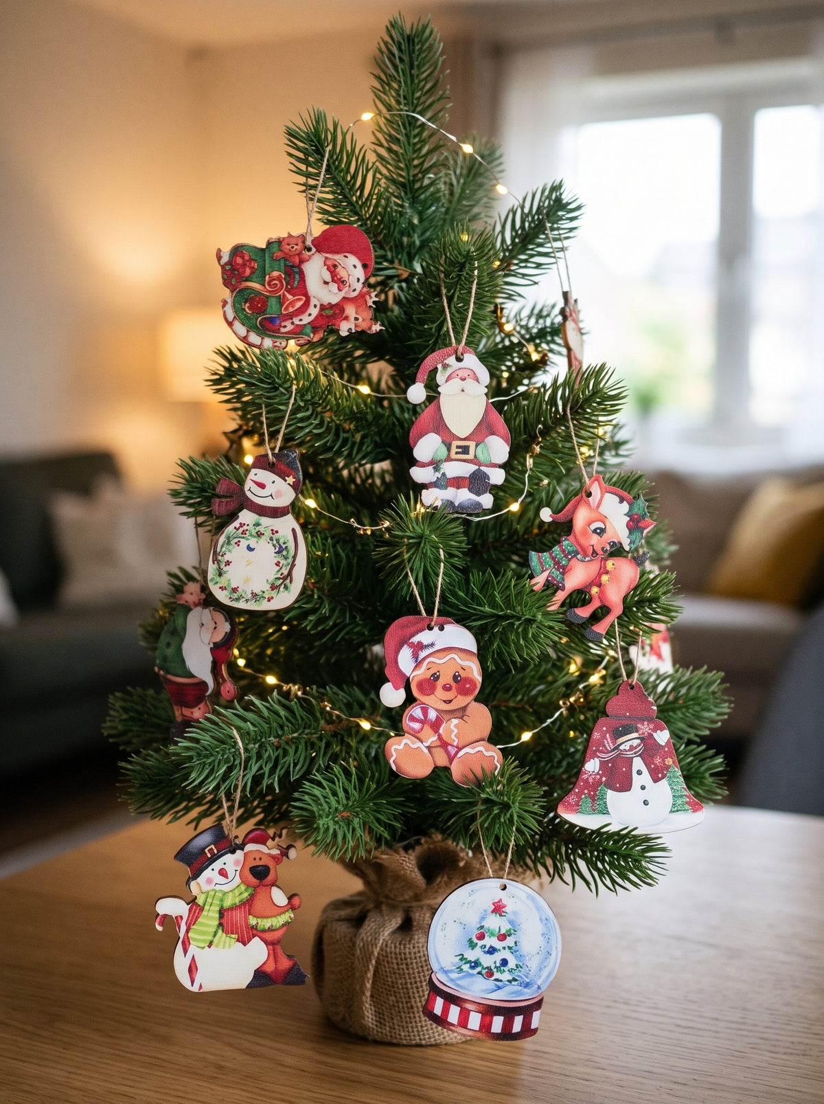 Wooden Christmas Tree Ornaments
