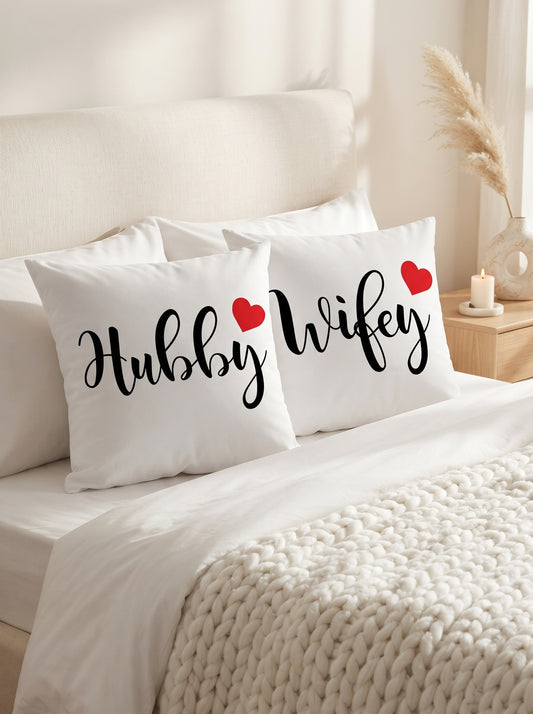 Hubby & Wifey Couple Cushion Covers