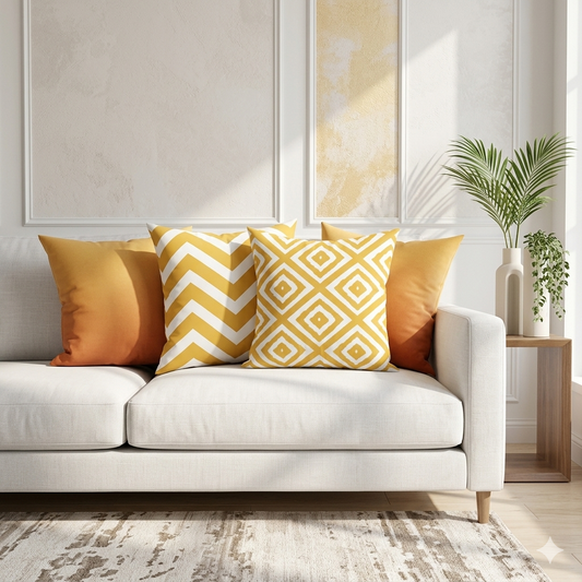 Yellow Modern Pillow Covers