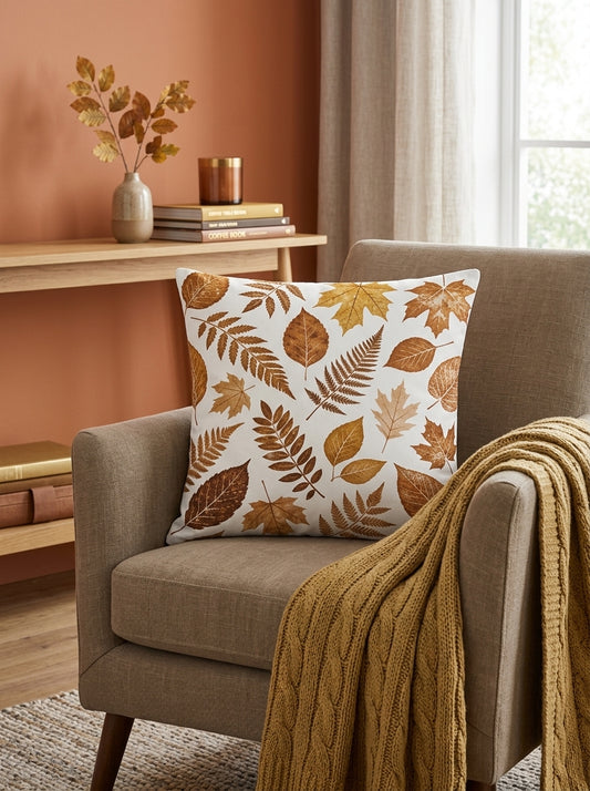 Neutral & Autumn Typographic Cushion Covers