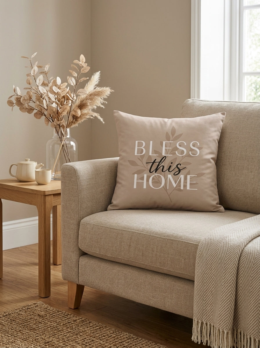 Neutral & Autumn Typographic Cushion Covers