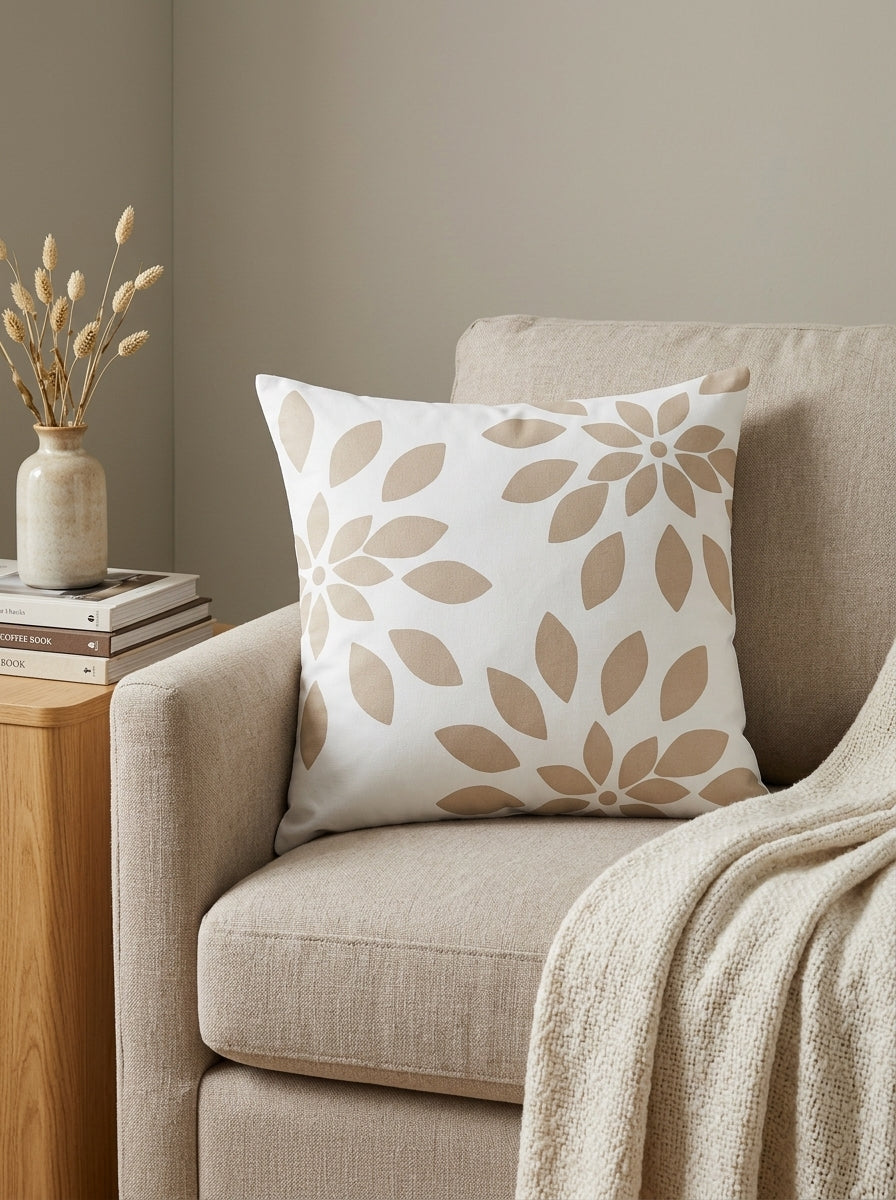 Neutral Geometric & Typographic Cushion Covers