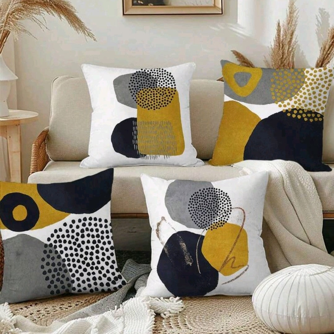 Bohemian Style Abstract Art Pillow Cover