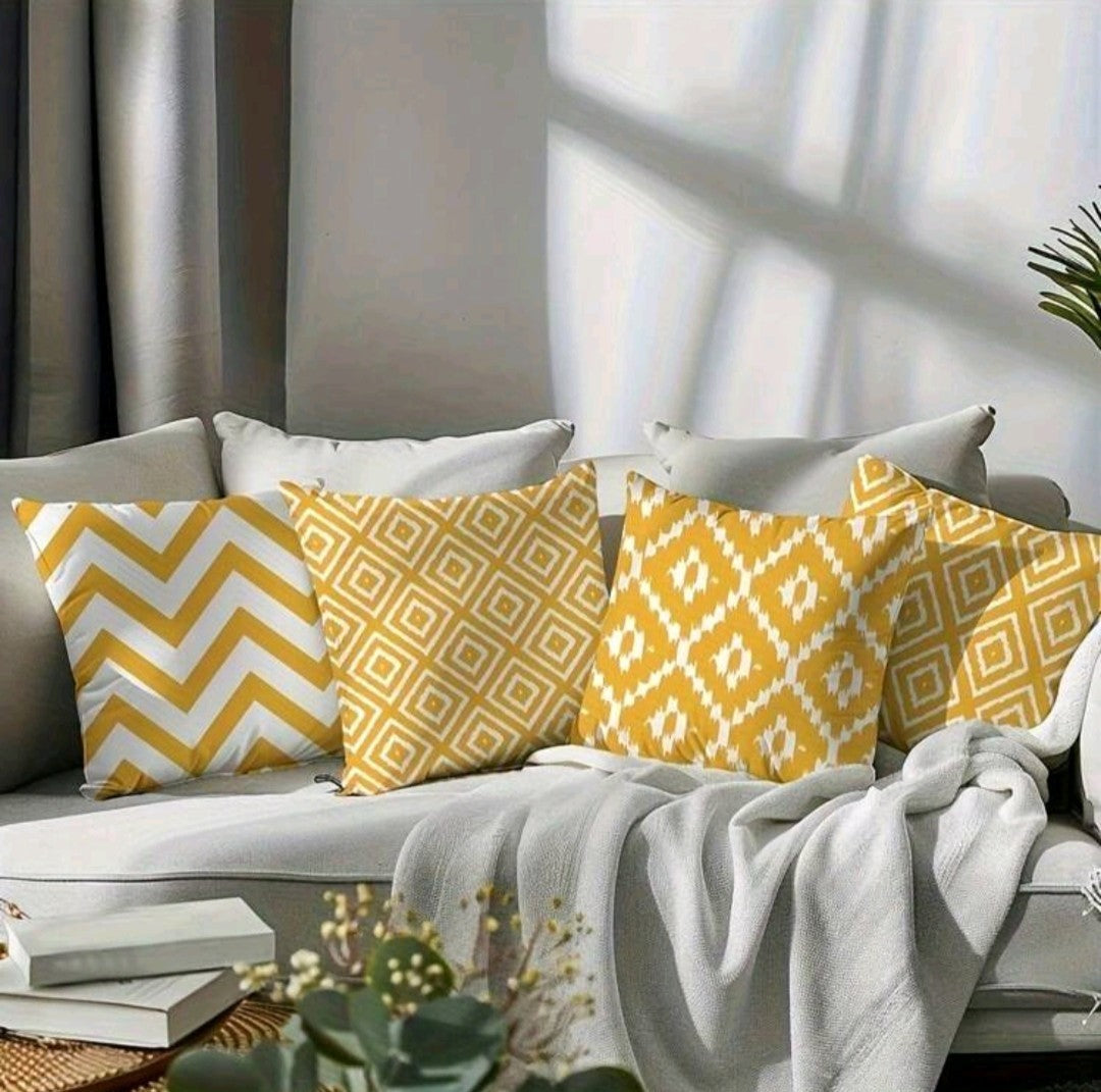 Yellow Modern Pillow Covers