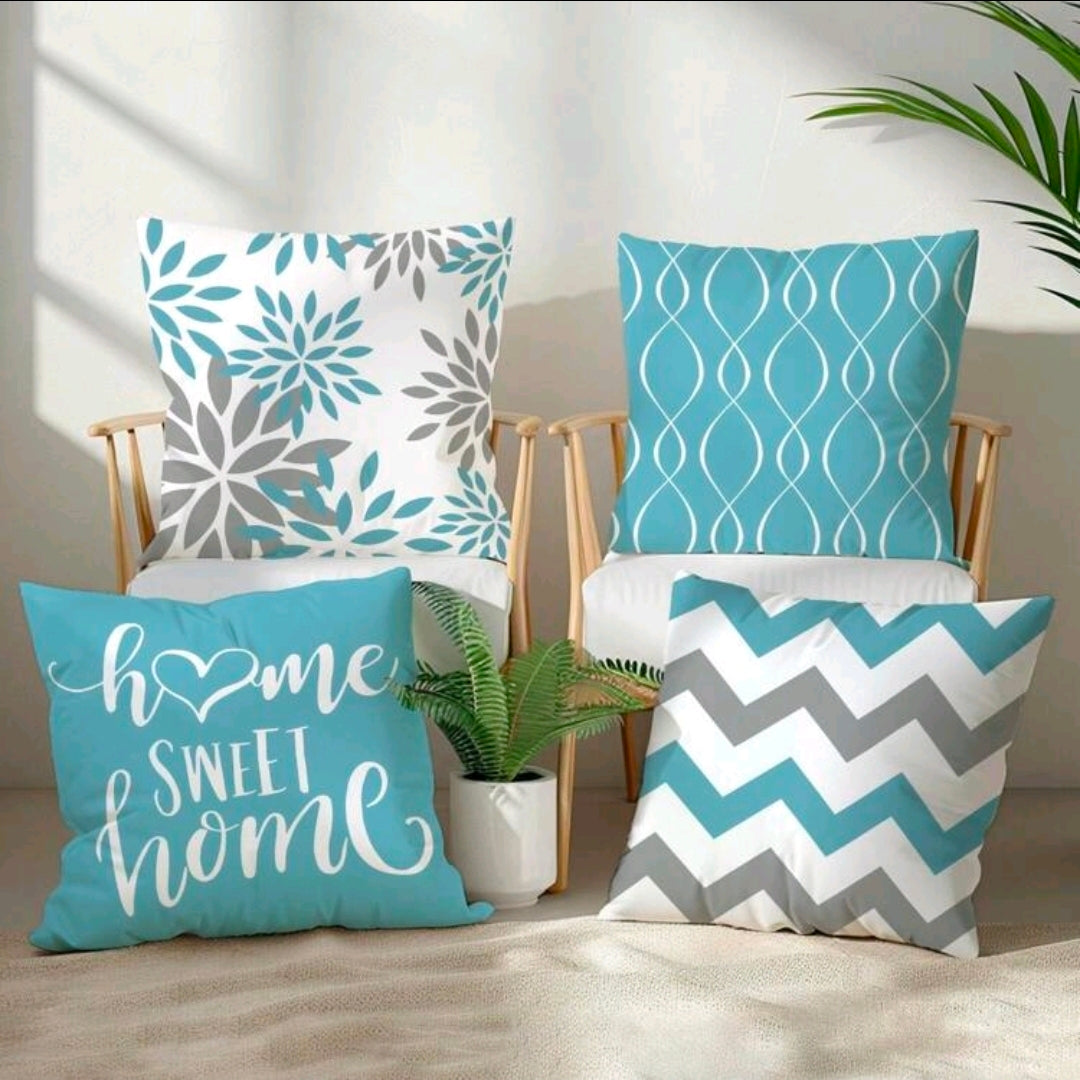 Modern Blue & Grey Decorative Cushion Covers