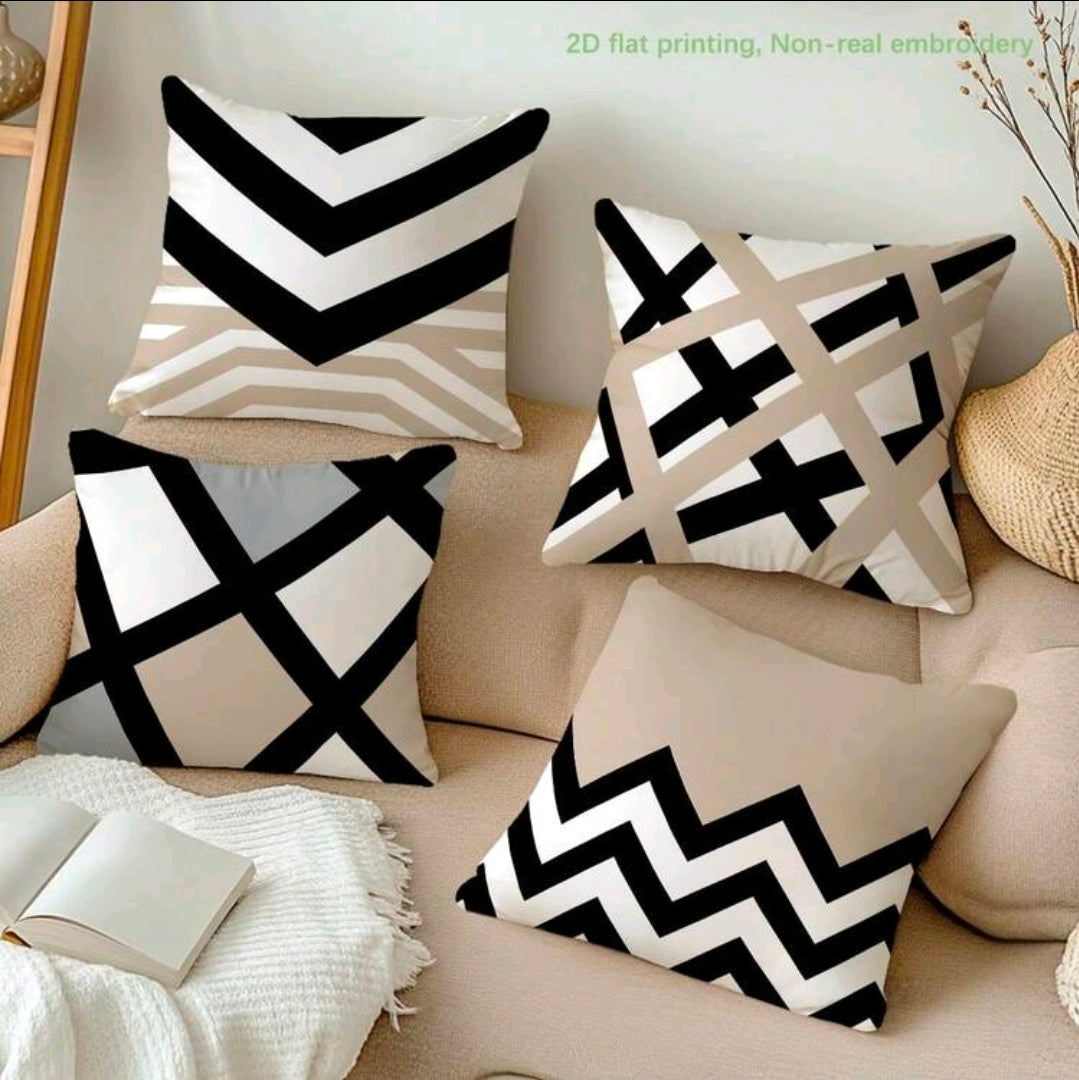 Modern Geometric Cushion Covers Set