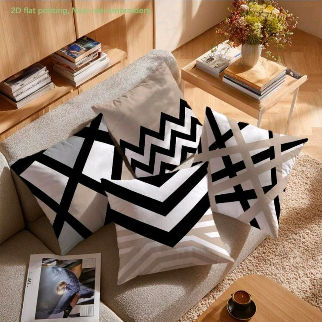 Modern Geometric Cushion Covers Set