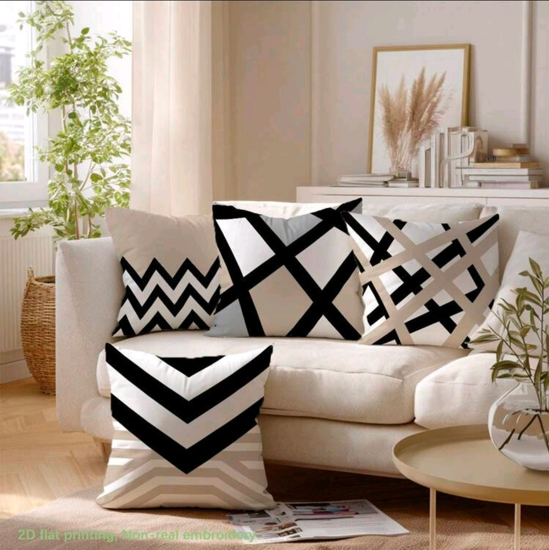 Modern Geometric Cushion Covers Set