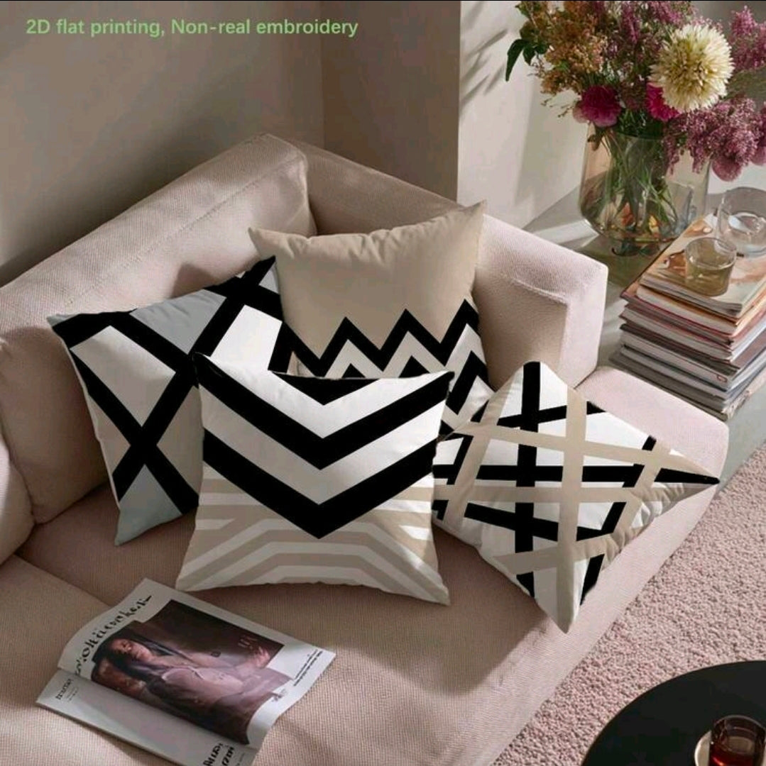 Modern Geometric Cushion Covers Set