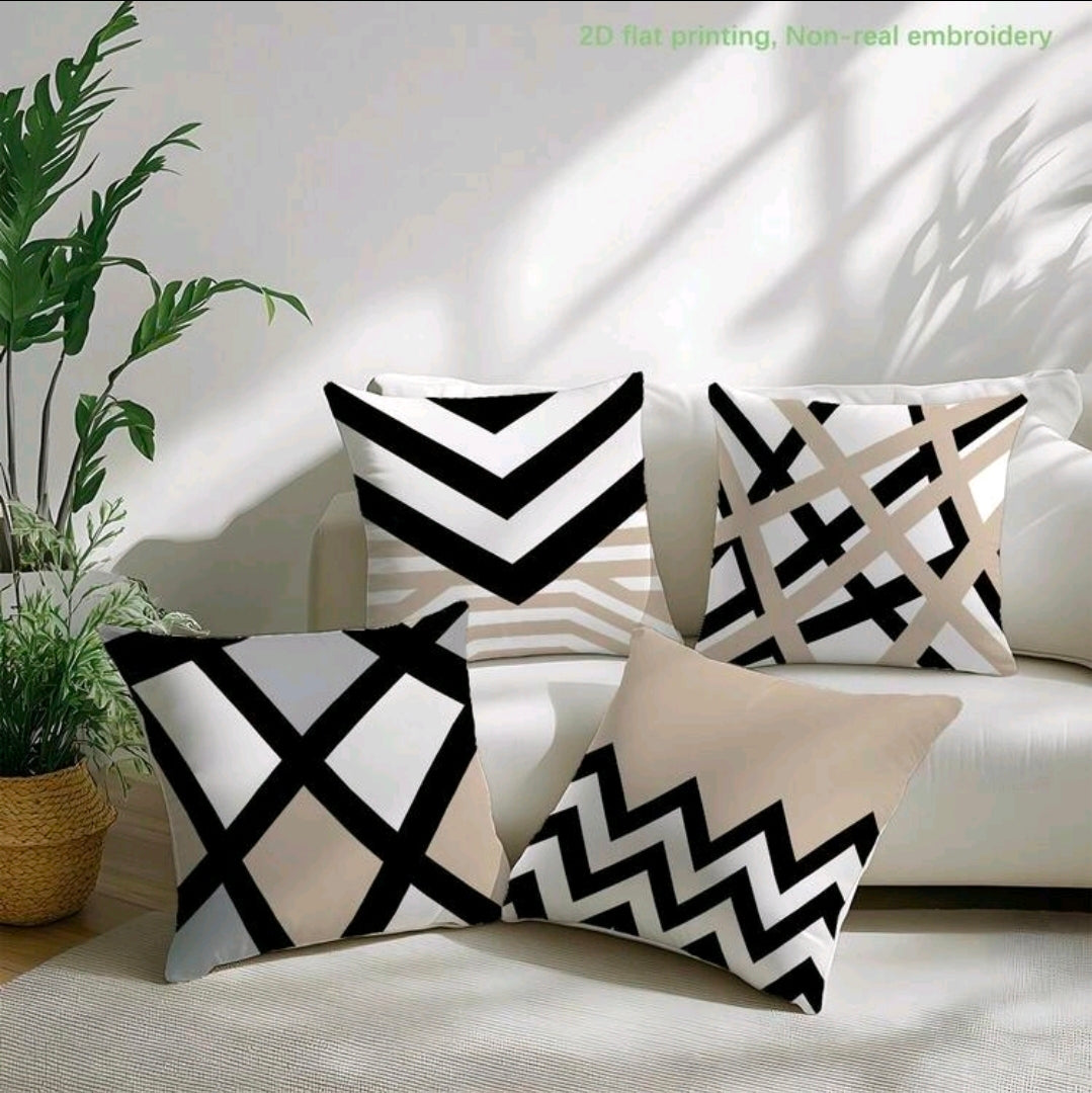 Modern Geometric Cushion Covers Set