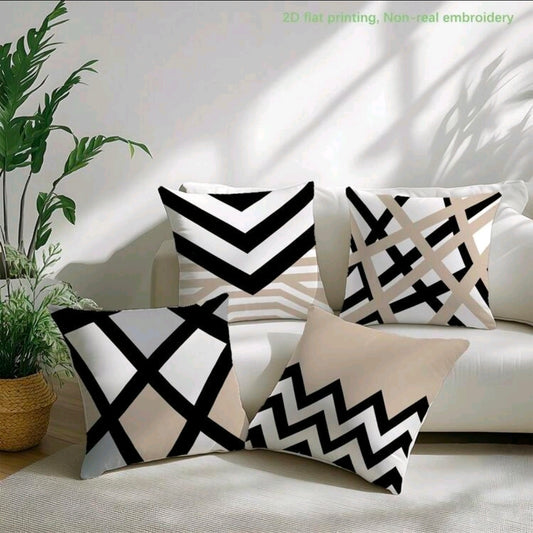 Modern Geometric Cushion Covers Set