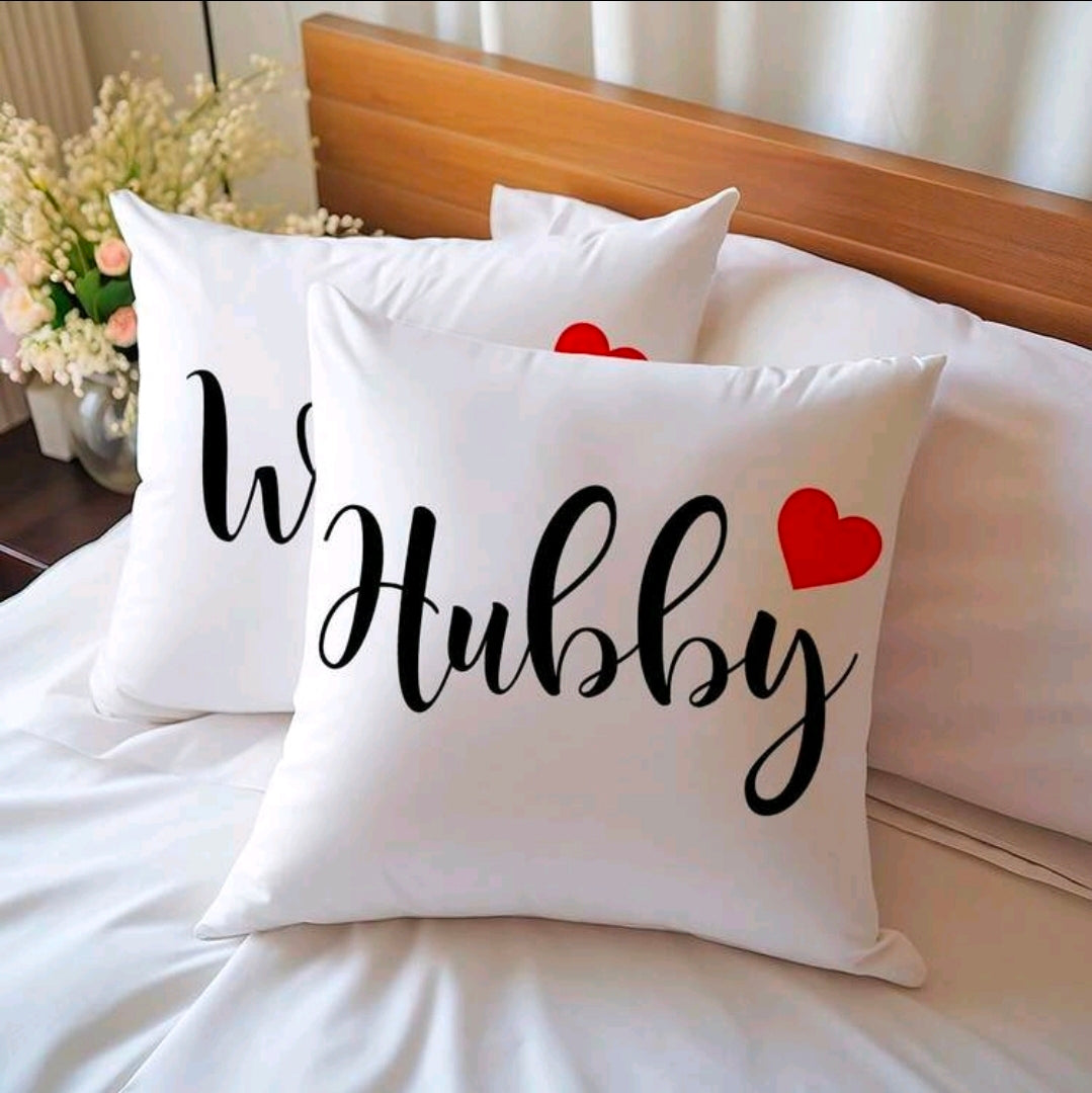 Hubby & Wifey Couple Cushion Covers