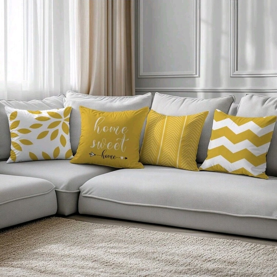 Yellow Modern Decorative Cushion Covers