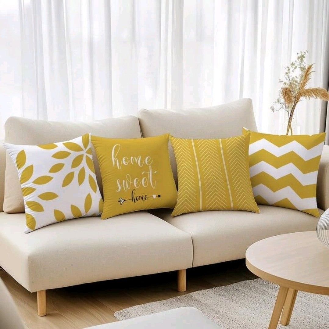 Yellow Modern Decorative Cushion Covers