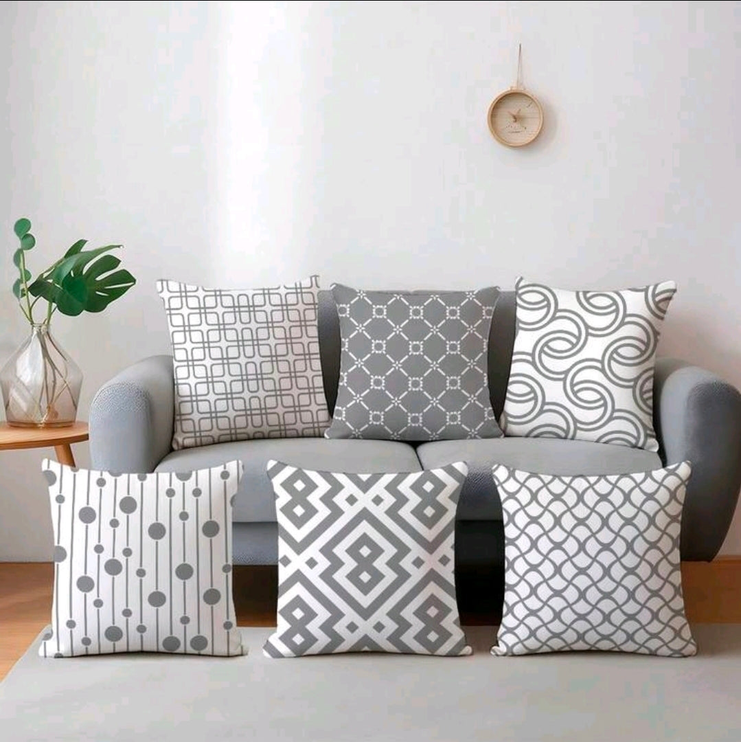 Luxury Grey & White Decorative Pillows