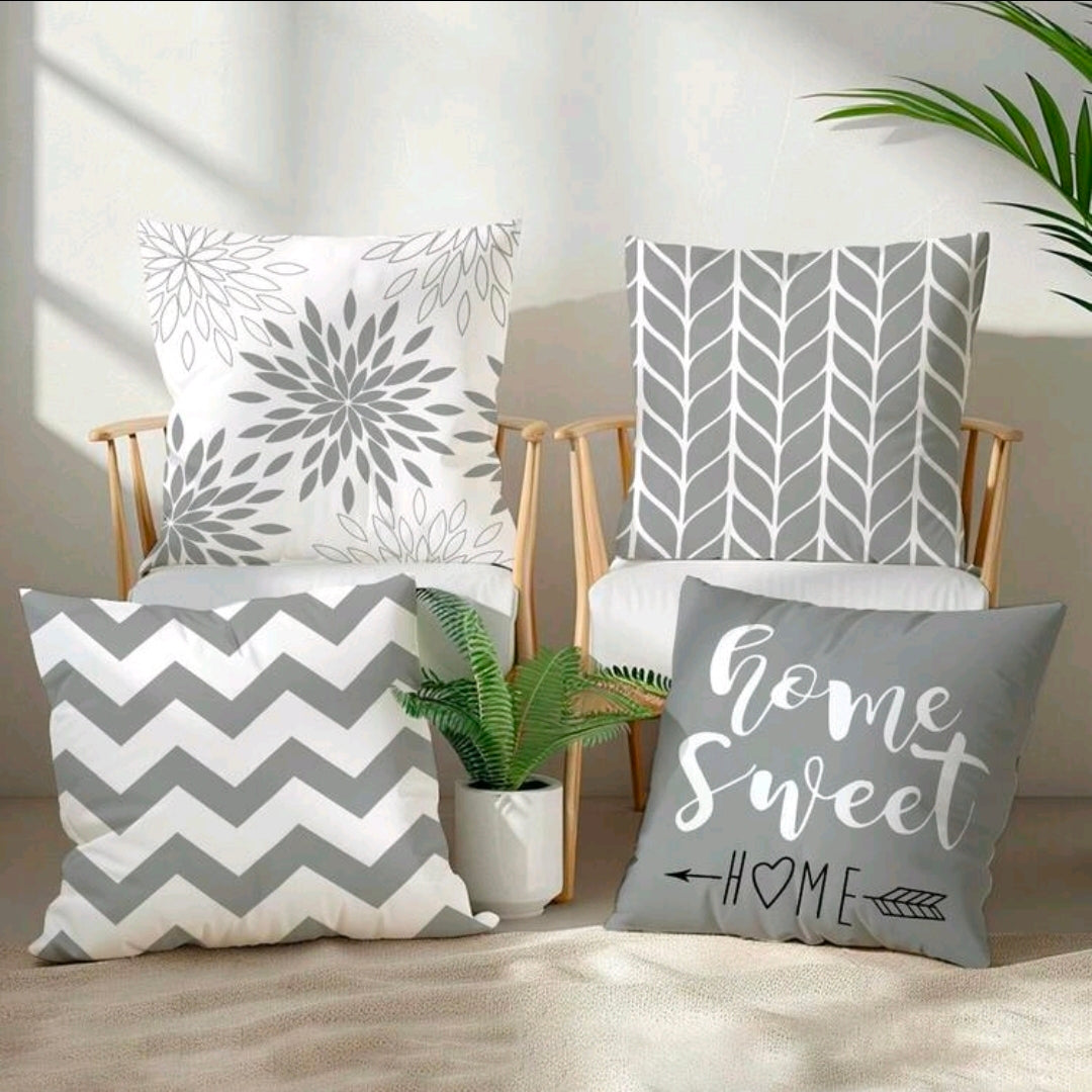Modern Grey Decorative Cushion Covers