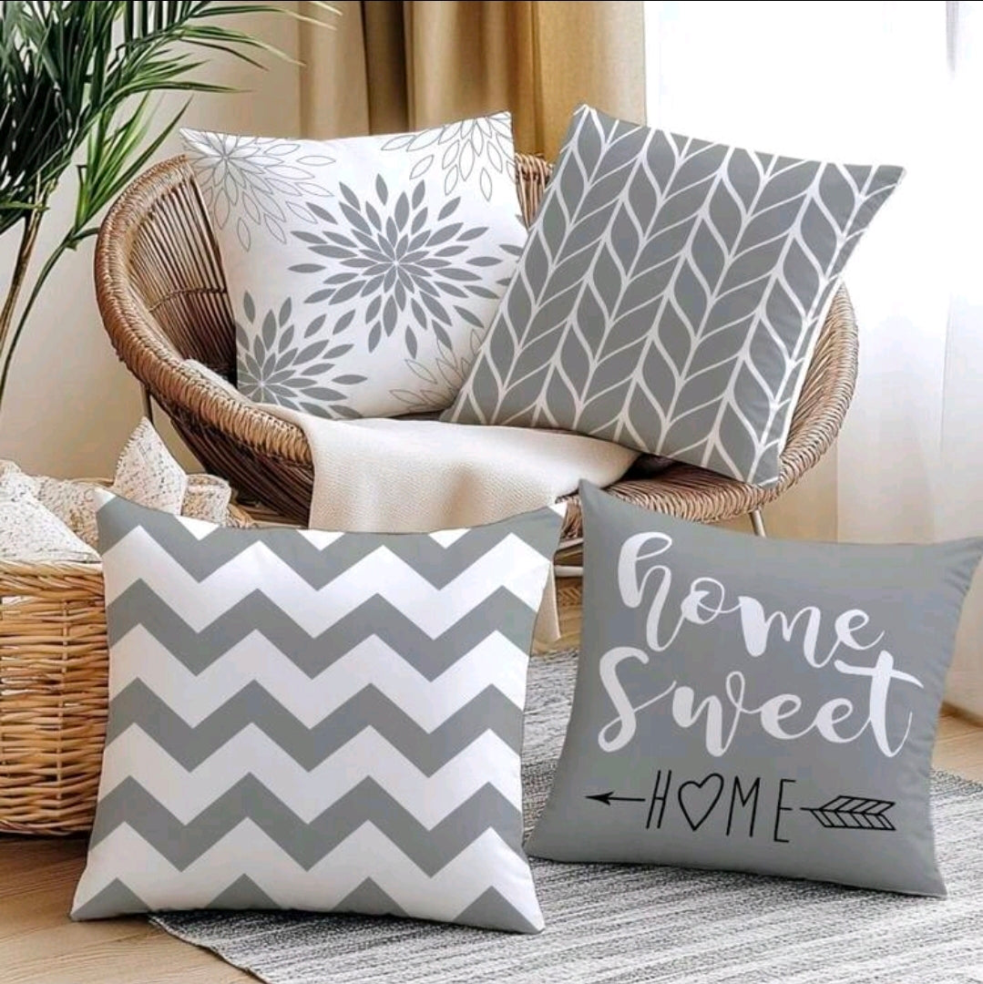 Modern Grey Decorative Cushion Covers