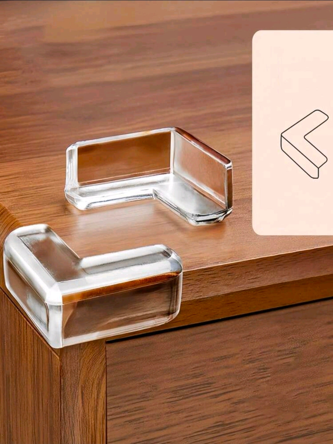 Ultra-Clear L-Shaped Baby Proofing Corner Protectors (Pack of 3)