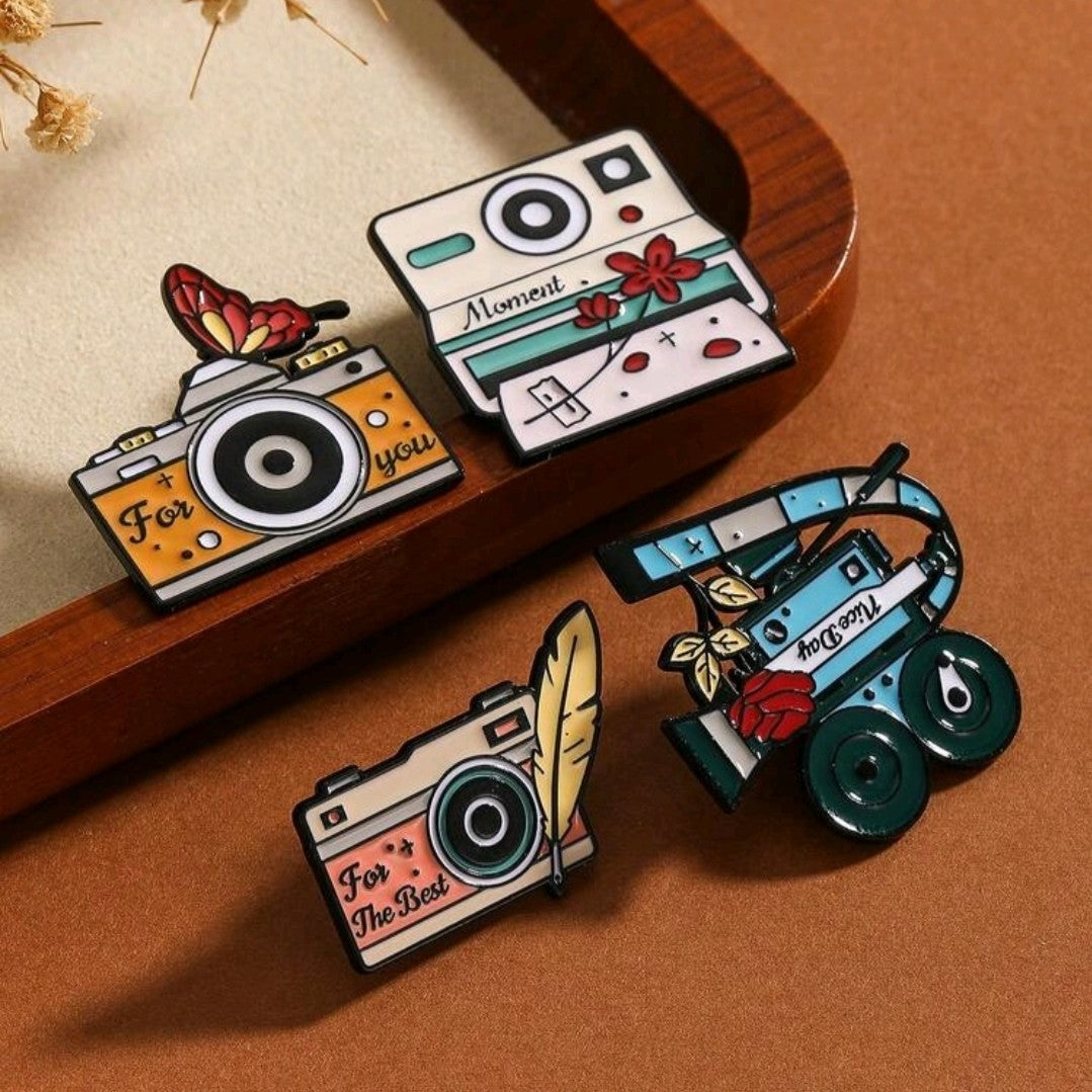 Photography Pins Set of 4